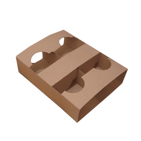 Porta vasos x 4 kraft