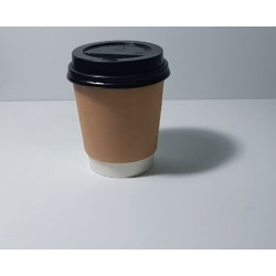 Vaso polipapel 08 oz c/tapa